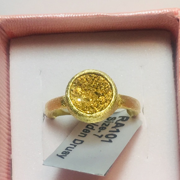 Gold Druzy Ring - Picture 3 of 4